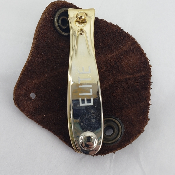 Rustic Leather Nail Clipper Keychain Carry Travel Secure Snap Handmade - Picture 5 of 6